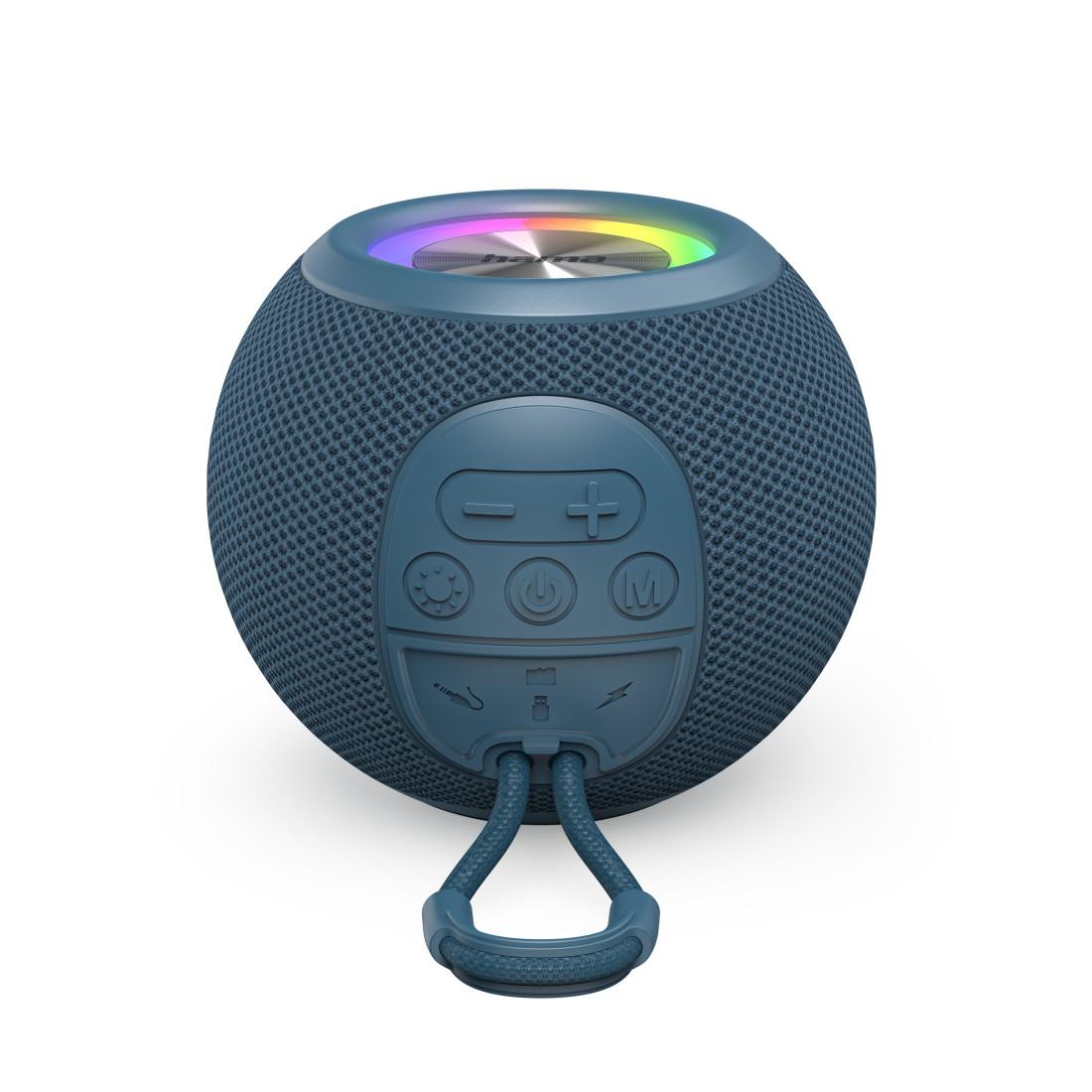 HAMA Блутут колонка "Ball Shape Speaker", 5 светлинни режима, 5W, синя