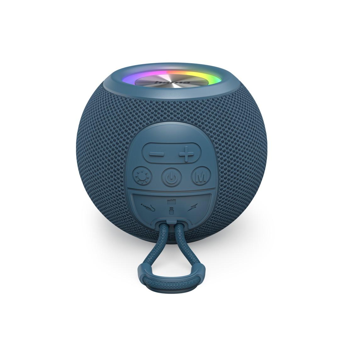 HAMA Блутут колонка "Ball Shape Speaker", 5 светлинни режима, 5W, синя