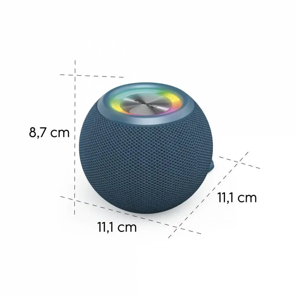 HAMA Блутут колонка "Ball Shape Speaker", 5 светлинни режима, 5W, синя