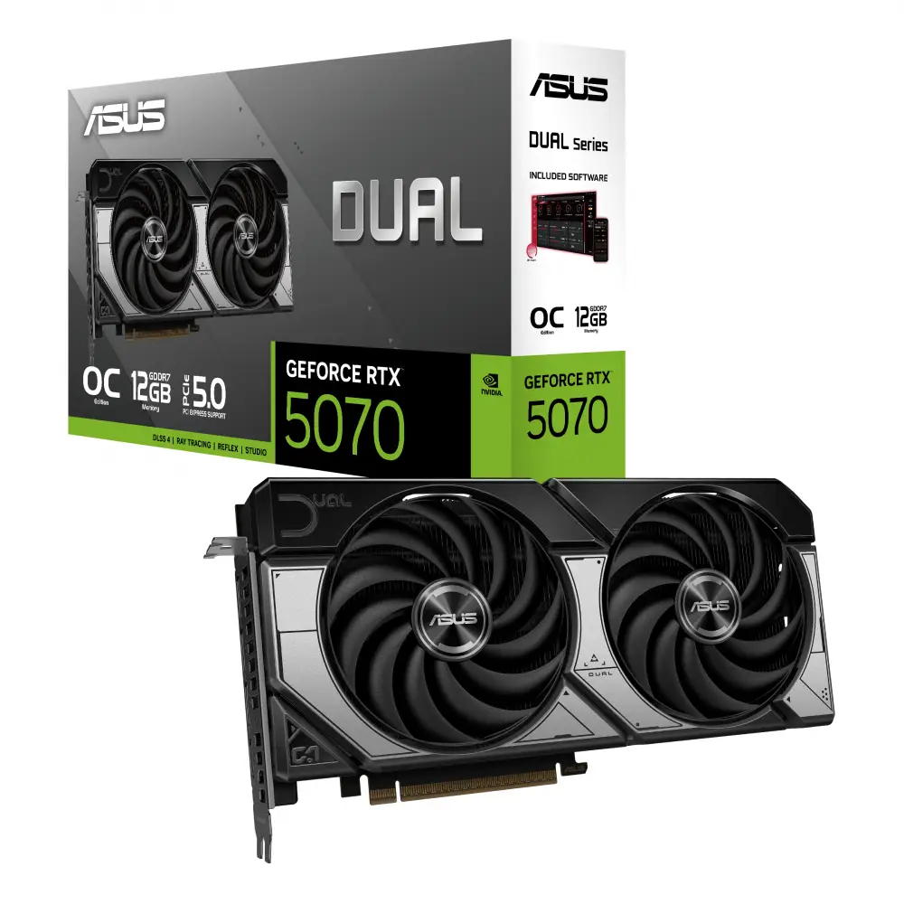 Видео карта ASUS GeForce DUAL RTX 5070 OC 12GB GDDR7 - 90YV0M17-M0NA00