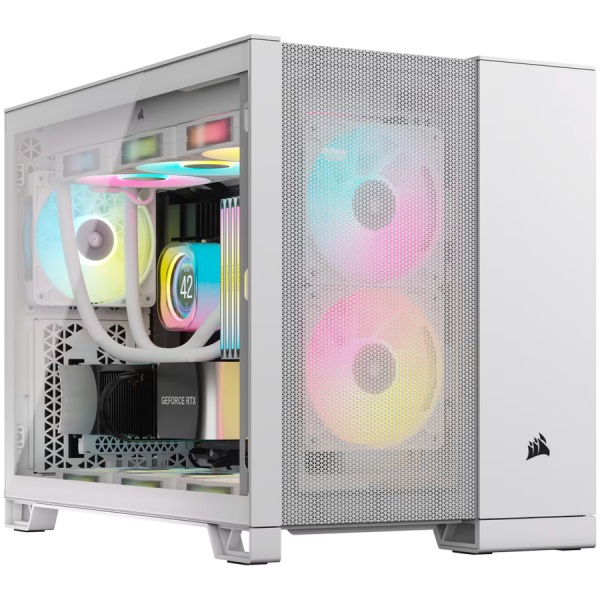 Кутия Corsair 2500D AIRFLOW Mid-Tower Dual Chamber PC Case White - CC-9011264-WW