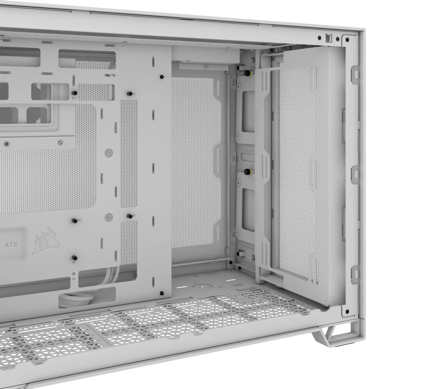 Кутия Corsair 2500D AIRFLOW Mid-Tower Dual Chamber PC Case White - CC-9011264-WW