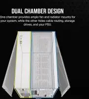 Кутия Corsair 2500D AIRFLOW Mid-Tower Dual Chamber PC Case White - CC-9011264-WW