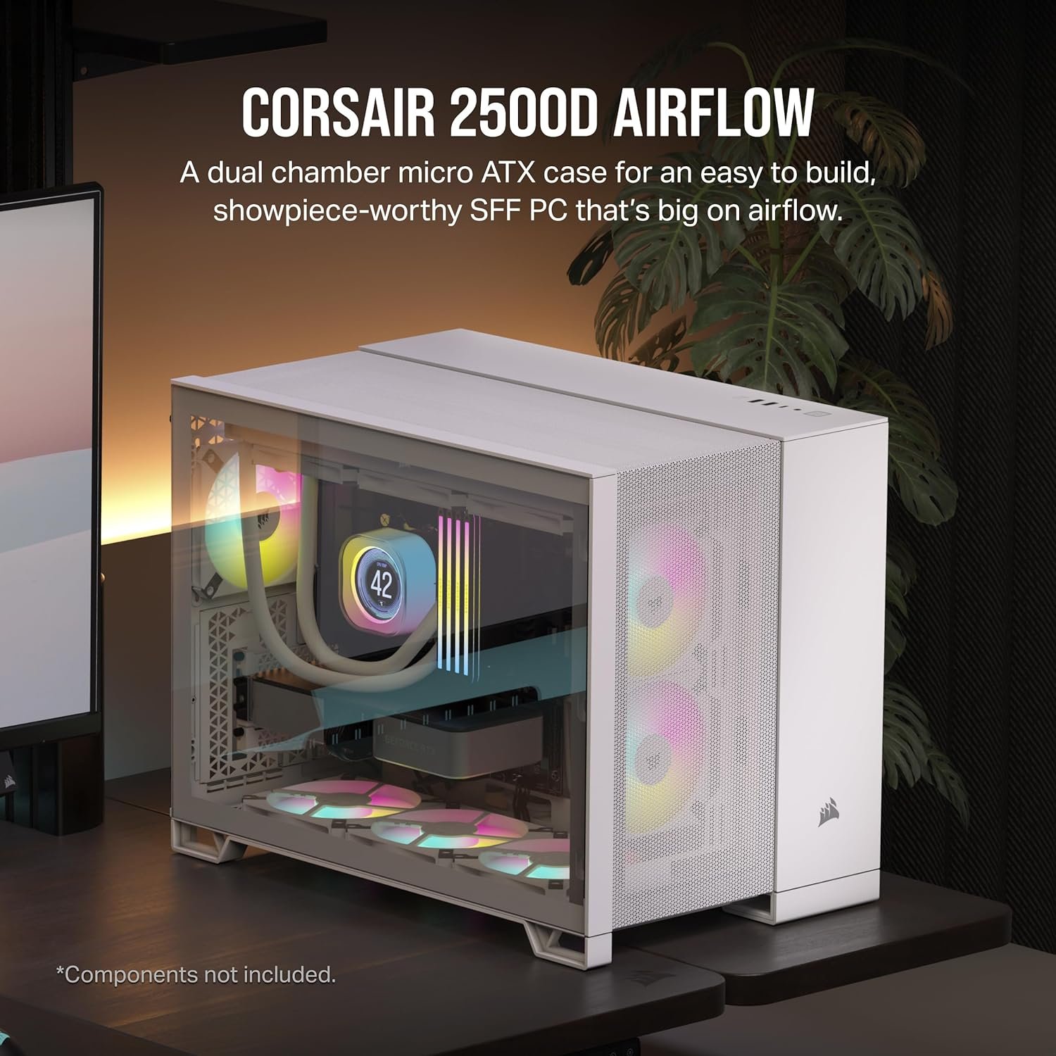 Кутия Corsair 2500D AIRFLOW Mid-Tower Dual Chamber PC Case Black - CC-9011263-WW