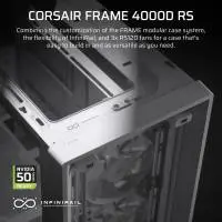 Кутия Corsair FRAME 4000D RS Modular Mid-Tower PC Case White - CC-9011313-WW