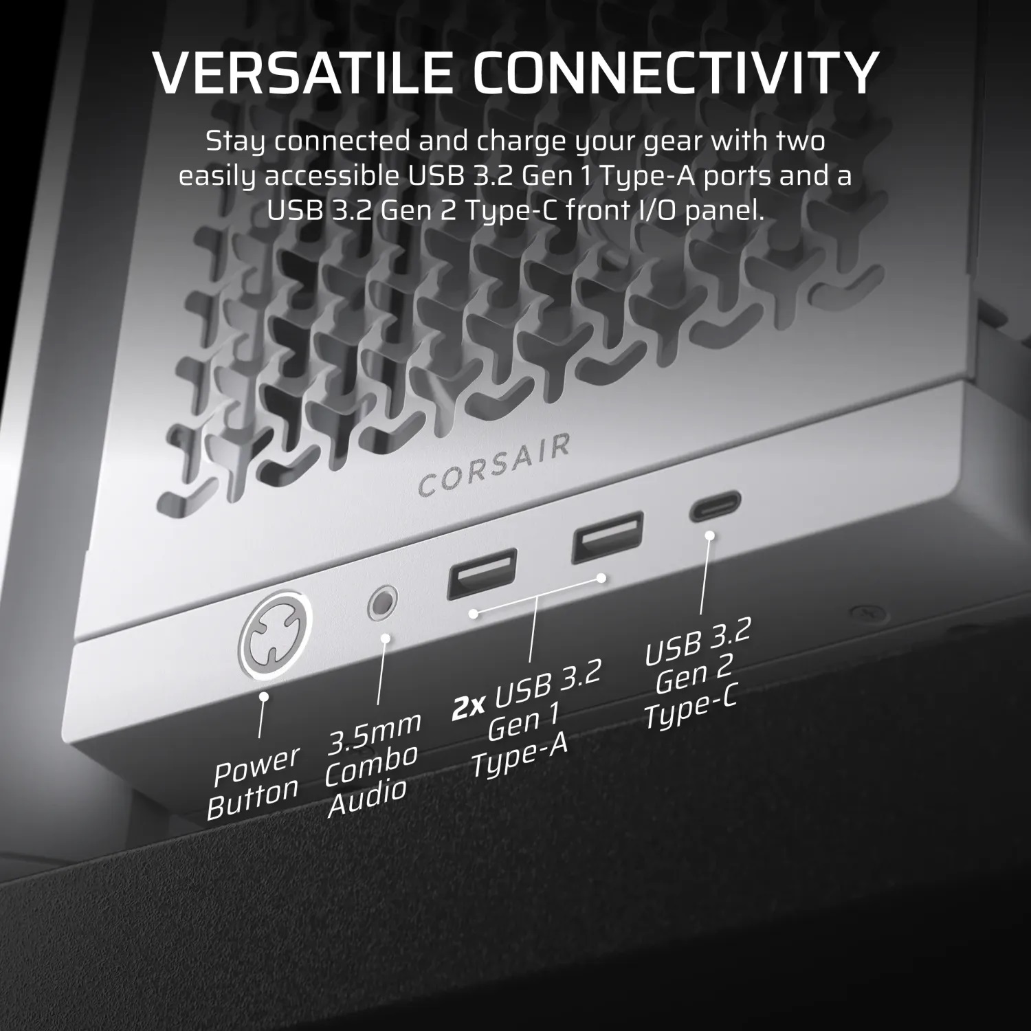 Кутия Corsair FRAME 4000D RS Modular Mid-Tower PC Case White - CC-9011313-WW