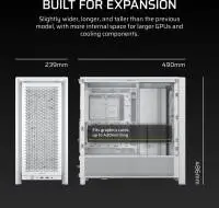 Кутия Corsair FRAME 4000D RS Modular Mid-Tower PC Case White - CC-9011313-WW