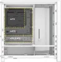 Кутия Corsair FRAME 4000D RS Modular Mid-Tower PC Case White - CC-9011313-WW