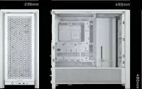 Кутия Corsair FRAME 4000D RS Modular Mid-Tower PC Case White - CC-9011313-WW