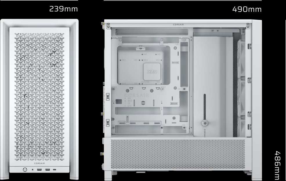 Кутия Corsair FRAME 4000D RS Modular Mid-Tower PC Case Black - CC-9011312-WW