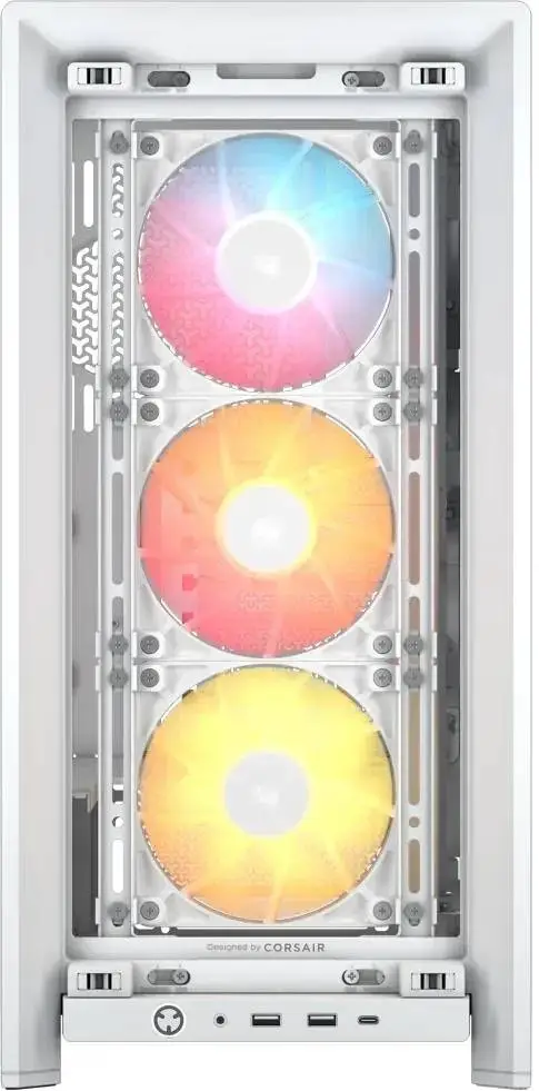 Кутия Corsair FRAME 4000D RS ARGB Modular Mid-Tower PC Case White - CC-9011297-WW