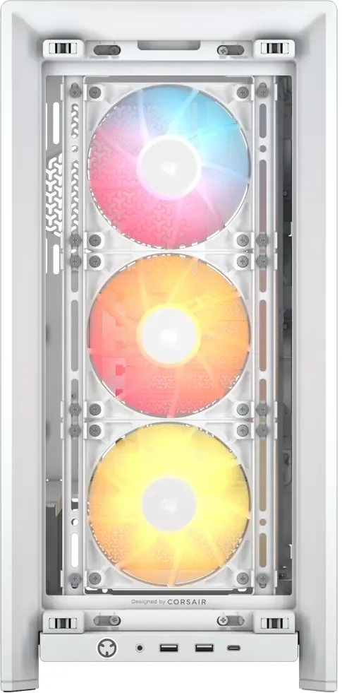Кутия Corsair FRAME 4000D RS ARGB Modular Mid-Tower PC Case White - CC-9011297-WW