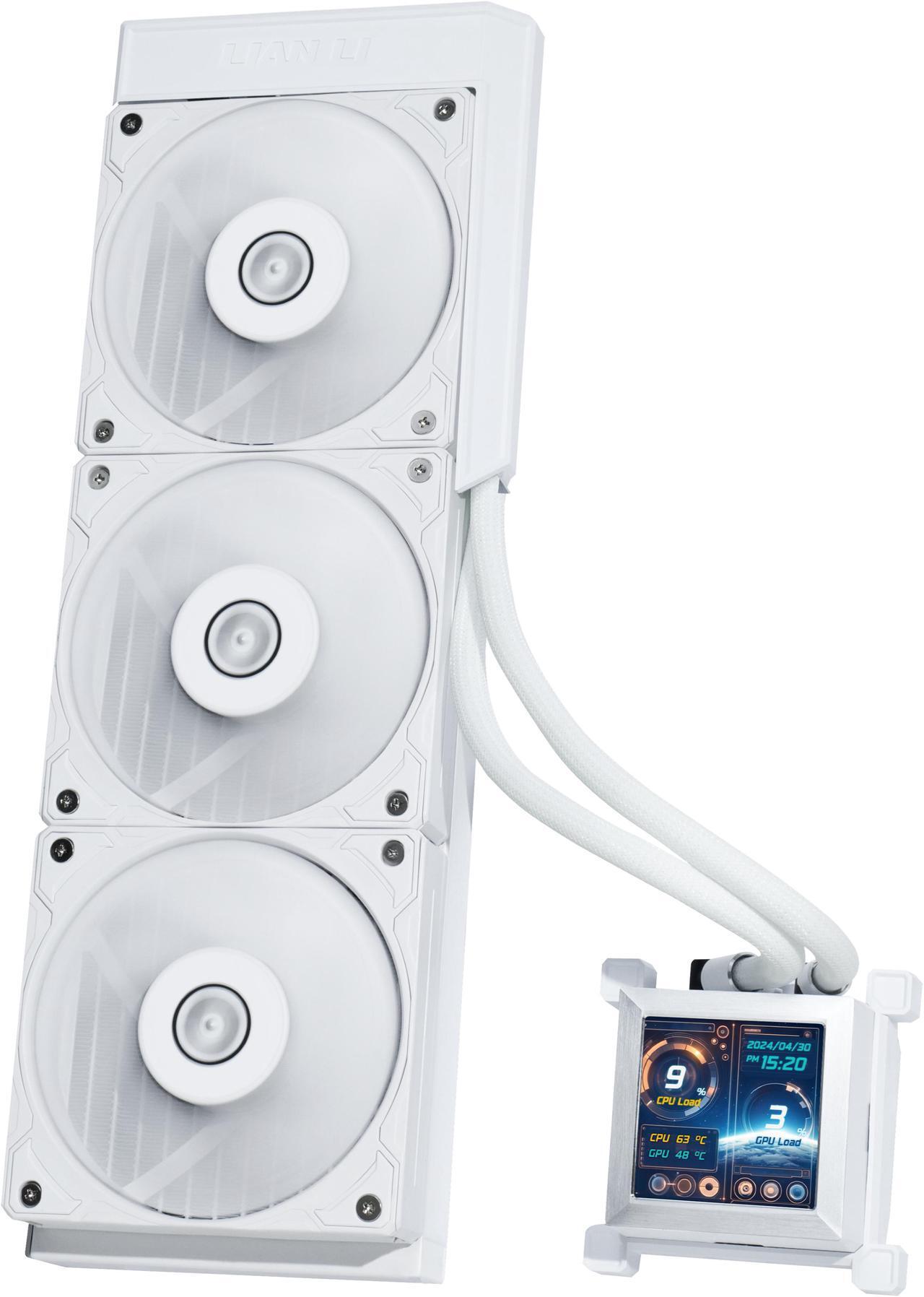 Водно охлаждане за процесор Lian Li HydroShift LCD 360 Silent White - G89.GHSLCD36SW.00