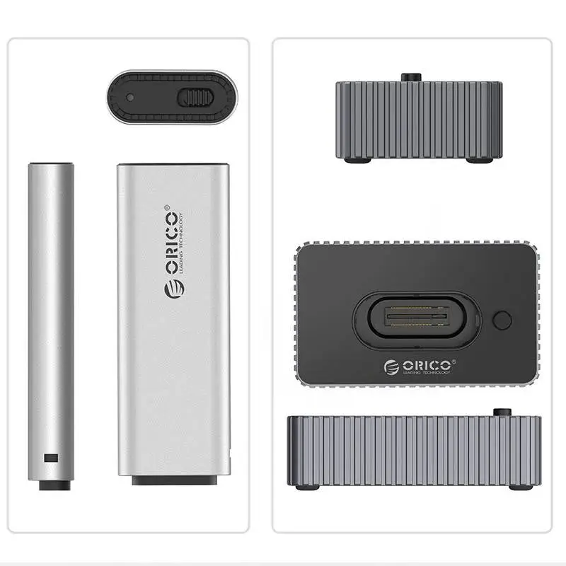 Orico външна кутия за диск/докинг станция Storage - Case/Docking Station - M.2 NVMe/NGFF - IT18C3-GY