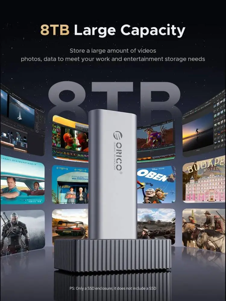 Orico външна кутия за диск/докинг станция Storage - Case/Docking Station - M.2 NVMe/NGFF - IT18C3-GY