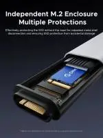 Orico външна кутия за диск/докинг станция Storage - Case/Docking Station - M.2 NVMe/NGFF - IT18C3-GY
