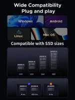 Orico външна кутия за диск/докинг станция Storage - Case/Docking Station - M.2 NVMe/NGFF - IT18C3-GY