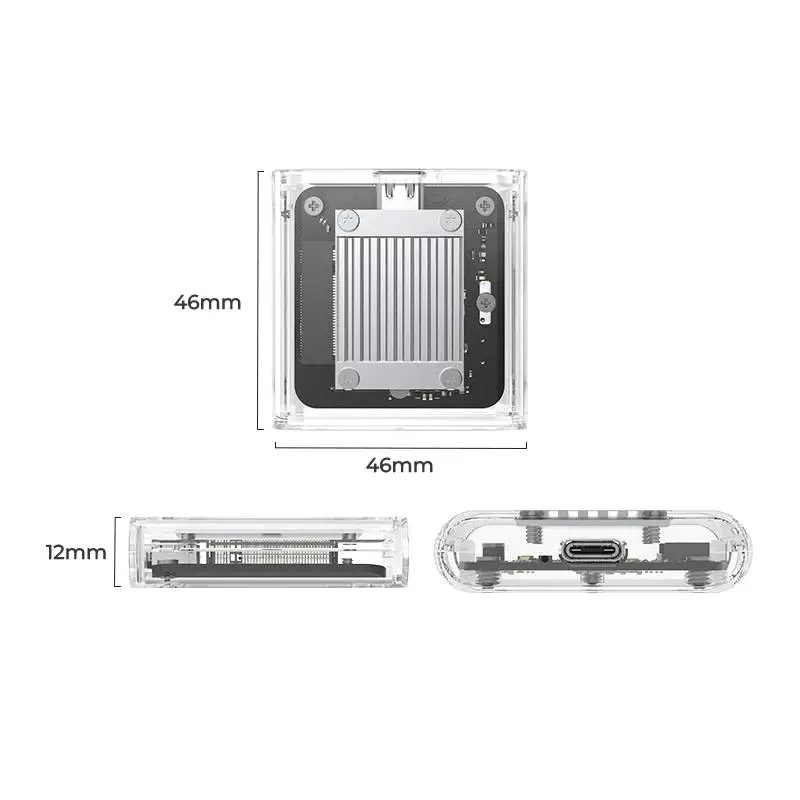 Orico външна кутия за диск Storage - Case - M.2 2230 NVMe - TC20-M2-10G-GY-BP - 10Gbps, Gray