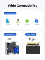 Orico външна кутия за диск Storage - Case - M.2 2230 NVMe - TC20-M2-10G-GY-BP - 10Gbps, Gray