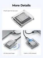 Orico външна кутия за диск Storage - Case - M.2 2230 NVMe - TC20-M2-10G-GY-BP - 10Gbps, Gray
