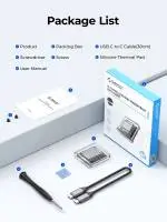 Orico външна кутия за диск Storage - Case - M.2 2230 NVMe - TC20-M2-10G-GY-BP - 10Gbps, Gray