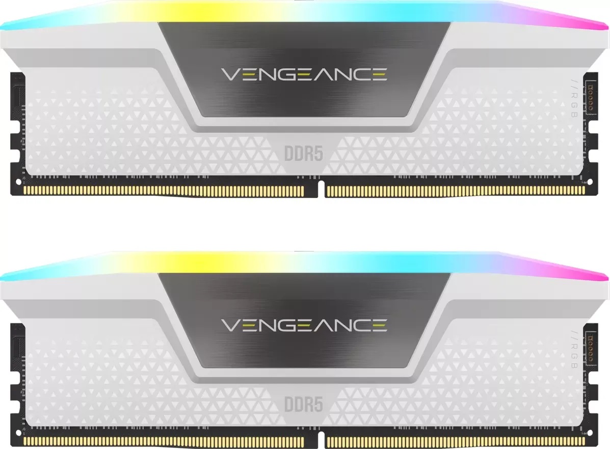 Памет Corsair Vengeance White RGB 32GB (2x16GB) DDR5 6000MHz CL36 EXPO/XMP - CMH32GX5M2E6000Z36W