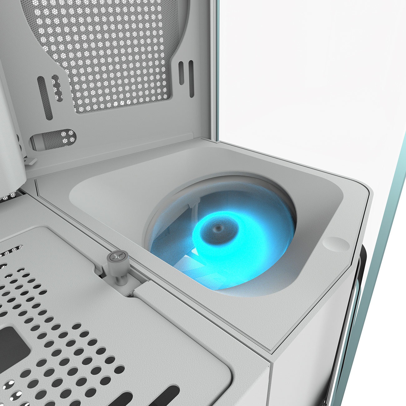 Boîtier COUGAR FV270 RGB Blanc Mid tower Tempered Curved Glass Case - CGR-58M6W-RGB
