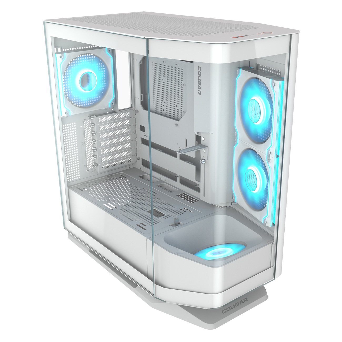 Boîtier COUGAR FV270 RGB Blanc Mid tower Tempered Curved Glass Case - CGR-58M6W-RGB
