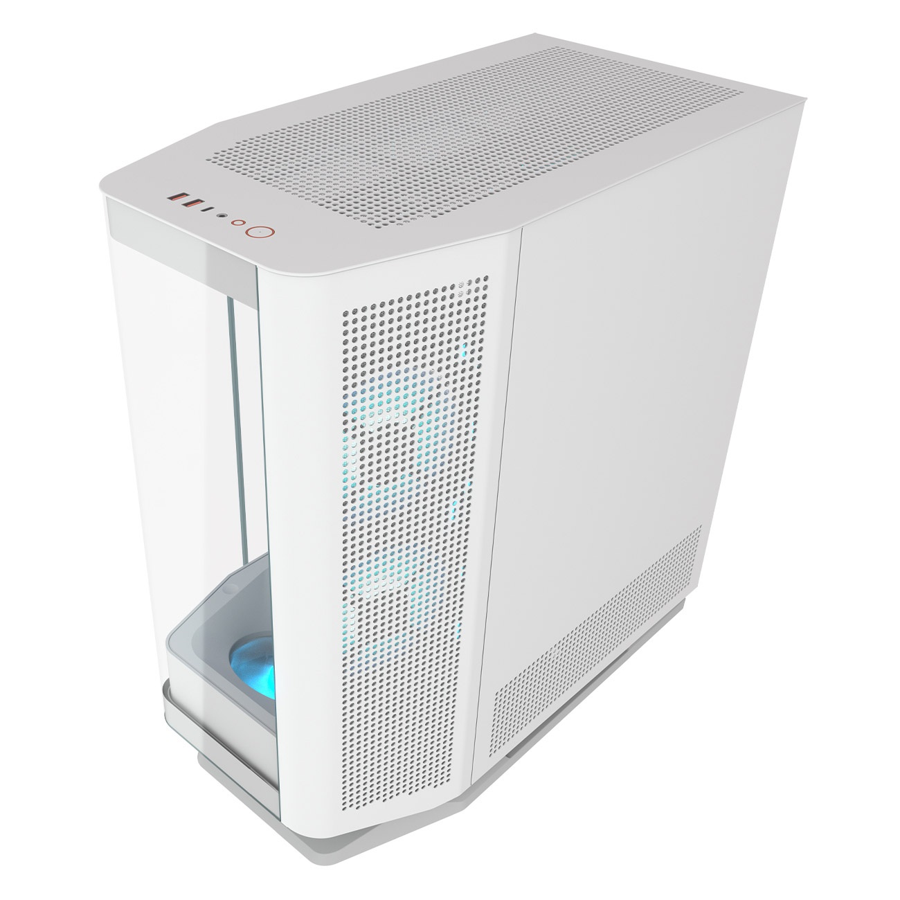 Boîtier COUGAR FV270 RGB Blanc Mid tower Tempered Curved Glass Case - CGR-58M6W-RGB