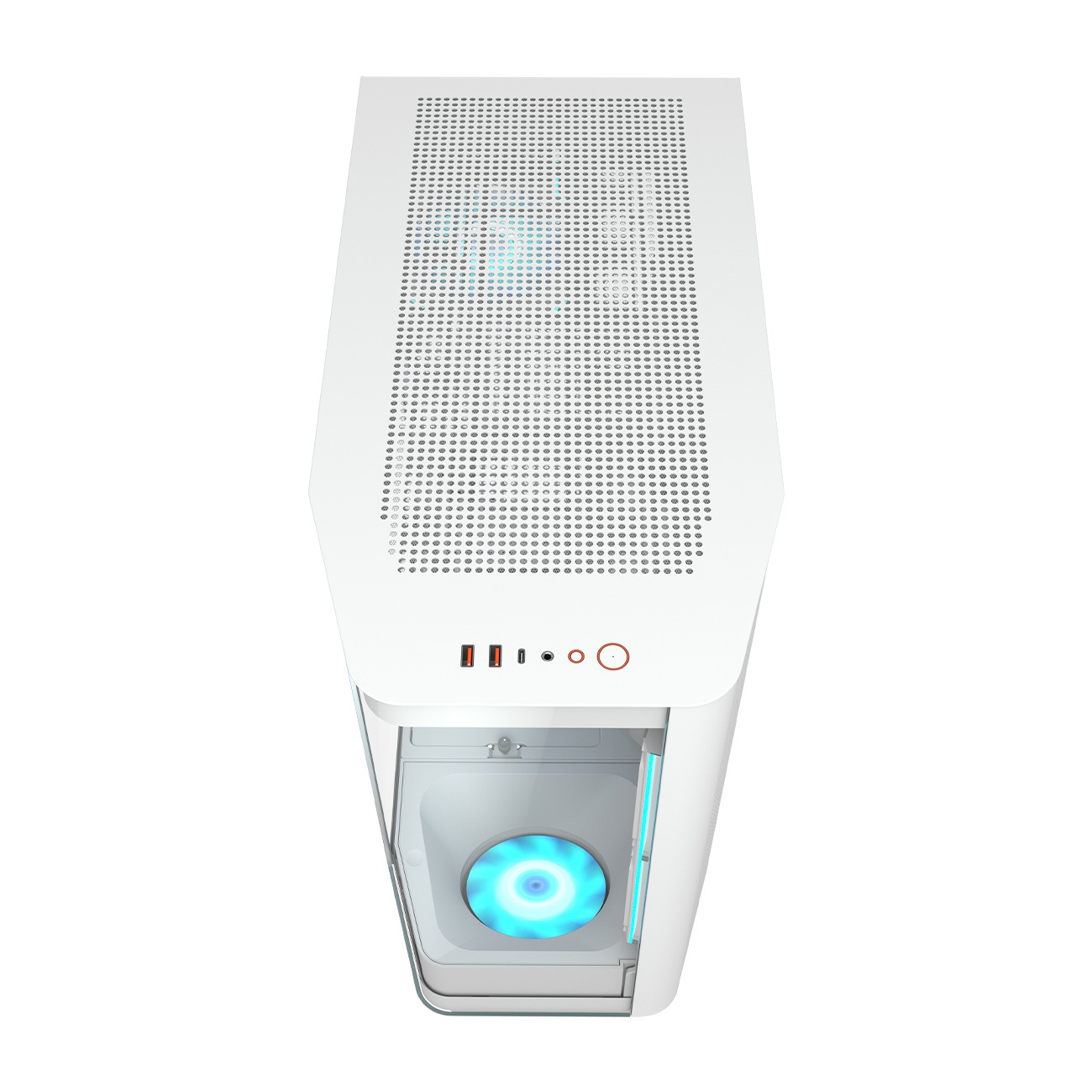 Boîtier COUGAR FV270 RGB Blanc Mid tower Tempered Curved Glass Case - CGR-58M6W-RGB