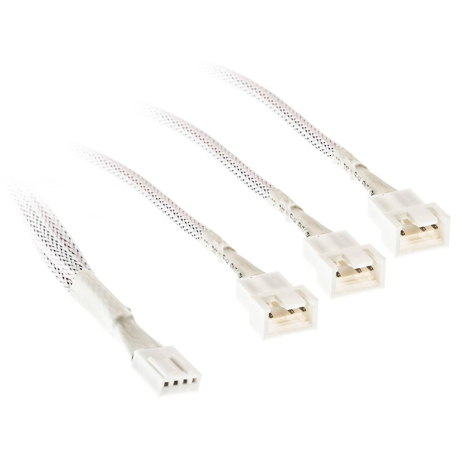 Cavo Kolink PWM 1-3 Splitter - 35 cm, intrecciato, Bianco