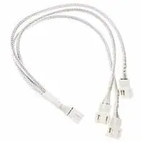 Кабел Kolink PWM 1-3 Сплитер - 35 cm, оплетен, Бял
