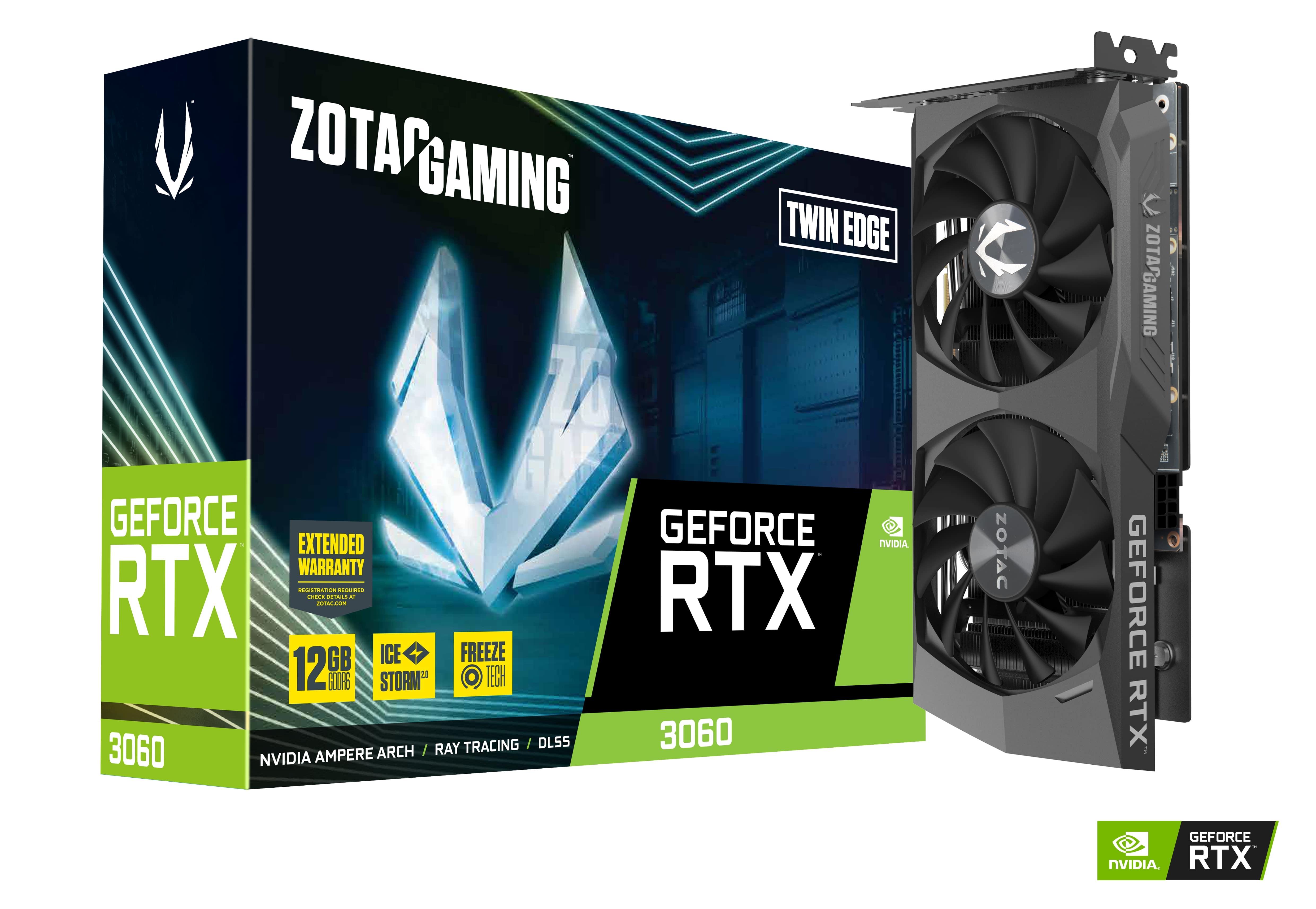Видео карта ZOTAC GAMING GeForce RTX 3060 Twin Edge 12GB GDDR6 - ZT-A30600E-10M