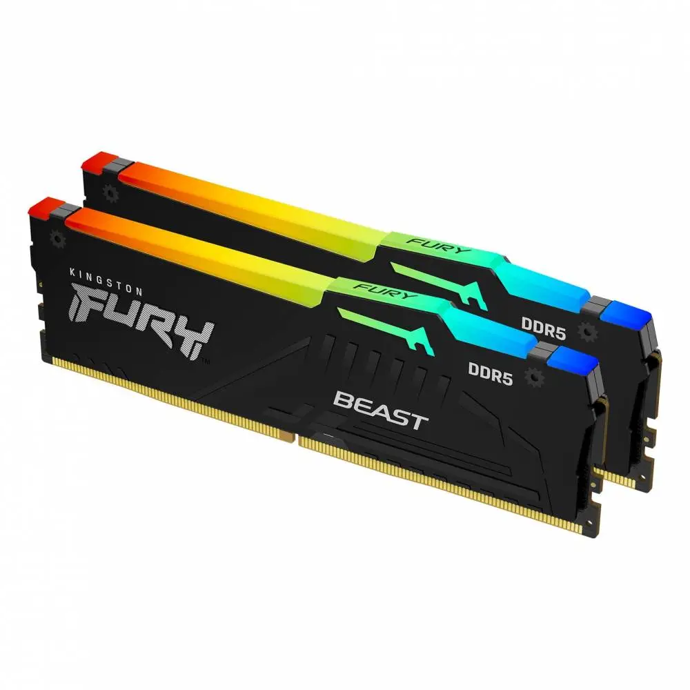 Kingston FURY Beast Black RGB 64GB (2x32GB) DDR5 6000MHz CL36 - KF560C36BBE2AK2-64