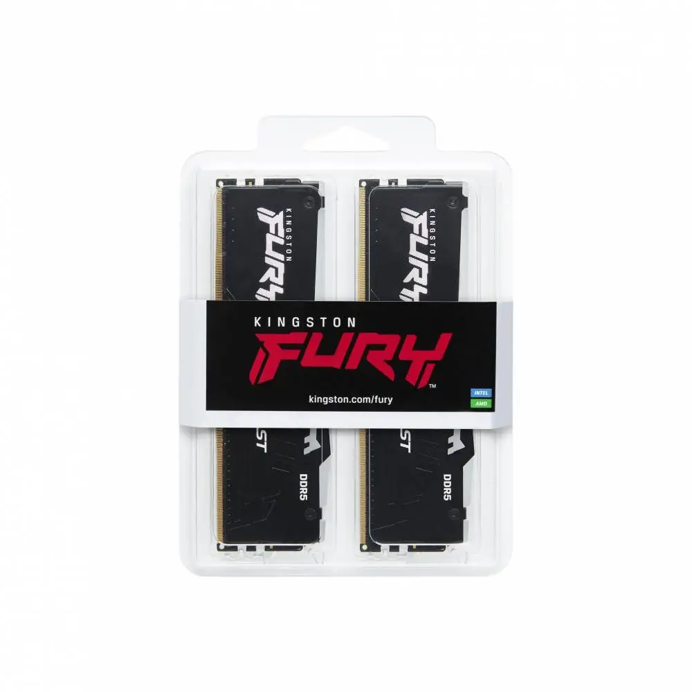 Памет Kingston FURY Beast Black RGB 64GB (2x32GB) DDR5 6000MHz CL36 - KF560C36BBE2AK2-64