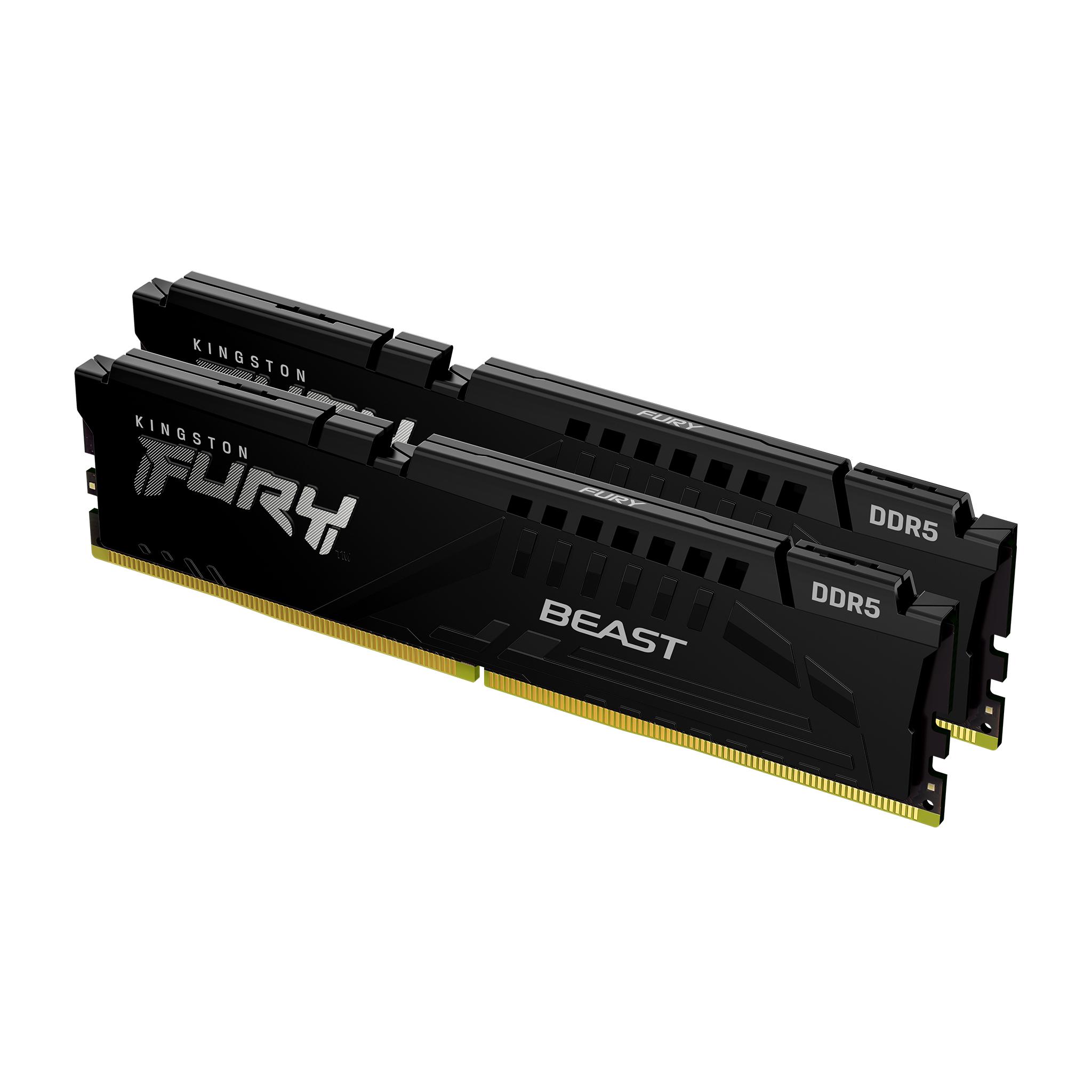 Памет Kingston FURY Beast Black 64GB (2x32GB) DDR5 5600MHz CL40 - KF556C40BB2AK2-64
