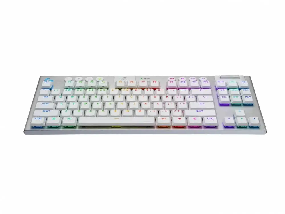 Безжична геймърска механична клавиатура Logitech G915X White Lightspeed TKL - GL Tactile Switch