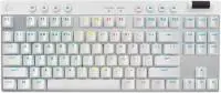 Геймърска механична клавиатура Logitech G Pro X Rapid TKL - White, magnetic-analog switch