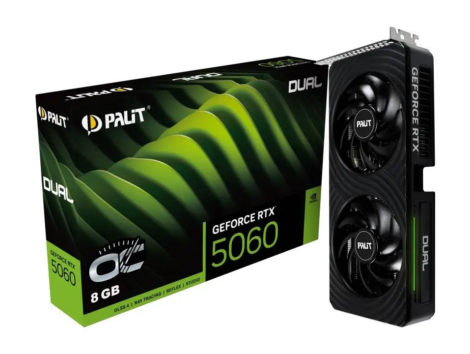 Видео карта Palit GeForce RTX 5060 Dual OC 8GB - NE75060S19P1-GB2063D