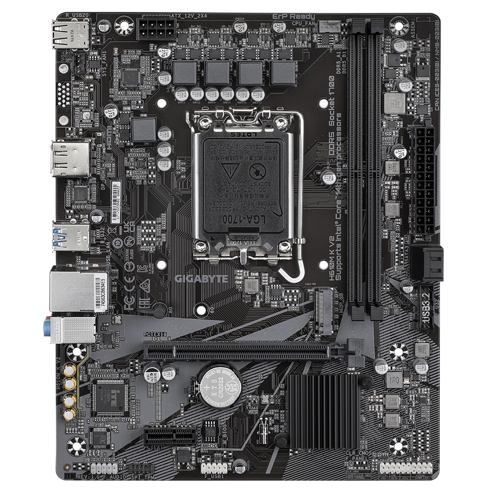 Дънна платка GIGABYTE H610M K V2 DDR5 LGA1700