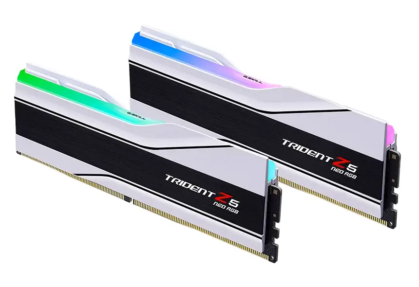 Памет G.SKILL Trident Z5 Neo RGB White 64GB (2x32GB) DDR5 6000MHz CL26 EXPO - F5-6000J2636H32GX2-TZ5NRW