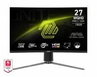 Монитор MSI MAG 27CQ6PF, 27", VA Curve 1500R, WQHD 2560x1440, 180Hz, 0.5ms, HDR, AMD FreeSync, DP, HDMI