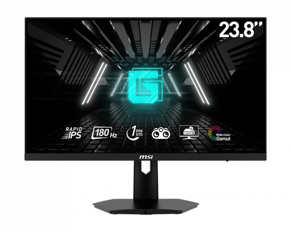 Монитор MSI G244F E2, 23.8", IPS, FHD 1920x1080, 180Hz, 1ms, Adaptive-Sync, DP, HDMI