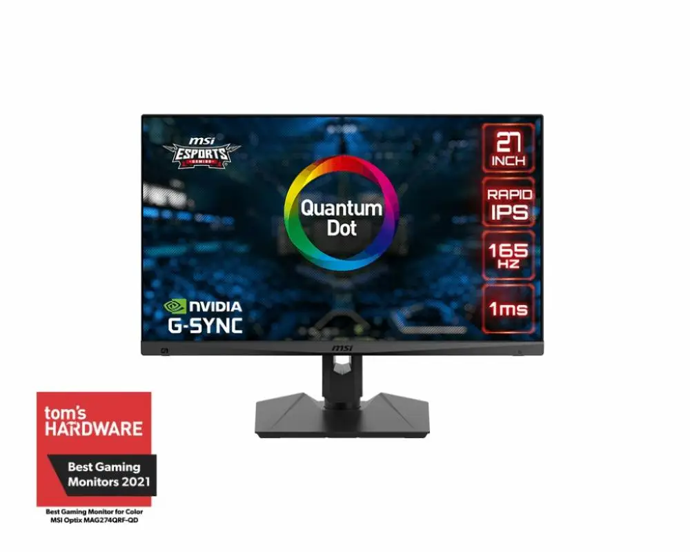 Монитор MSI Optix MAG274QRF-QD 27" Gaming, IPS, WQHD 2560x1440, 165Hz, 1ms, G-Sync Compatible