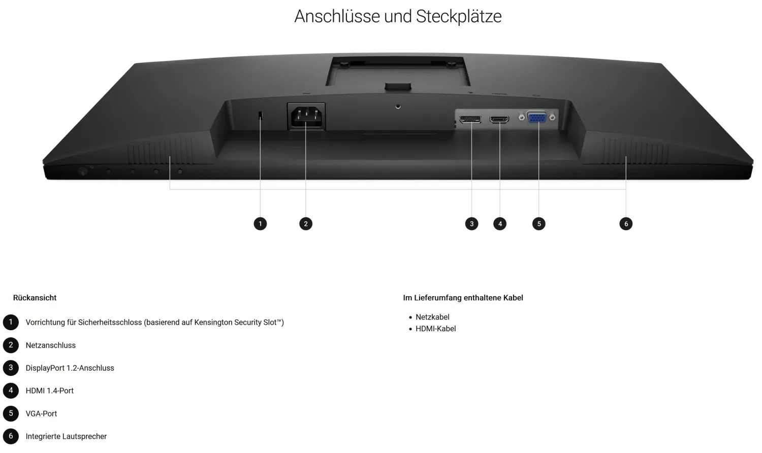 Монитор Dell E2425HSM 24″ IPS FHD 1920x1080, 100 Hz, 5 ms, DP/HDMI/VGA, Вградени колонки