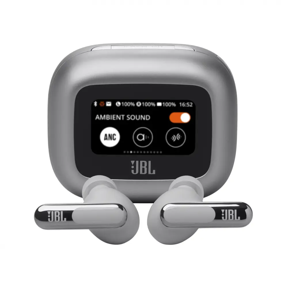 Блутут слушалки-тапи JBL Live Beam 3 - Сребрист
