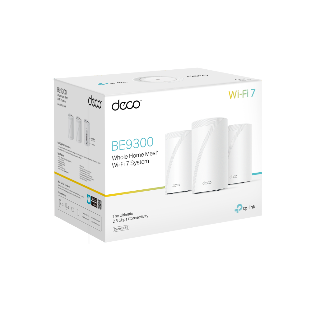 Меш система TP-Link Deco BE65 Wi-Fi 7 BE9300 - 3бр