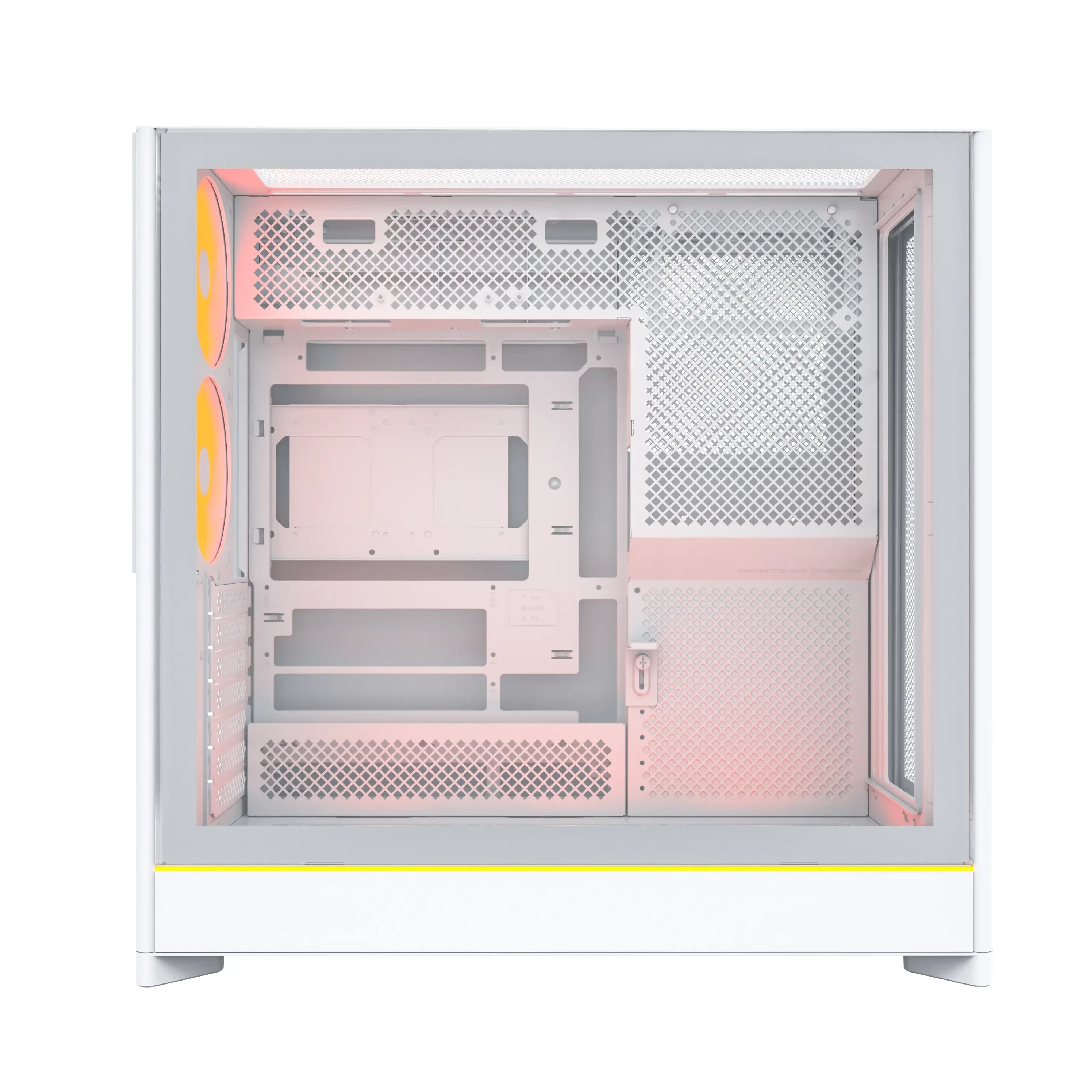 Кутия Montech HS01 PRO (W) Case ATX 5 x 120 mm ARGB Fans, USB-C, White