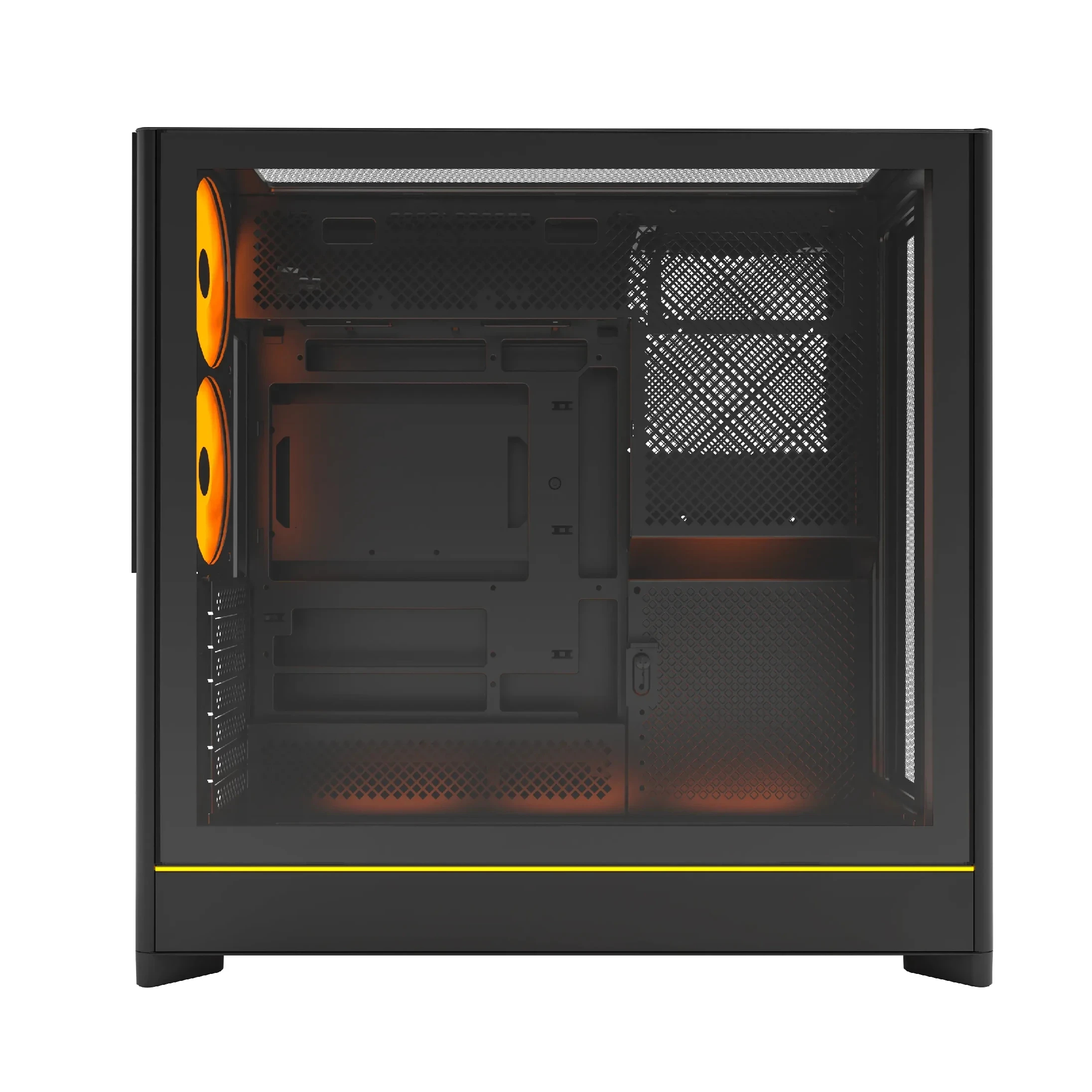 Корпус Montech HS01 PRO (W) Case ATX 5 x 120 mm ARGB Fans, USB-C, Black