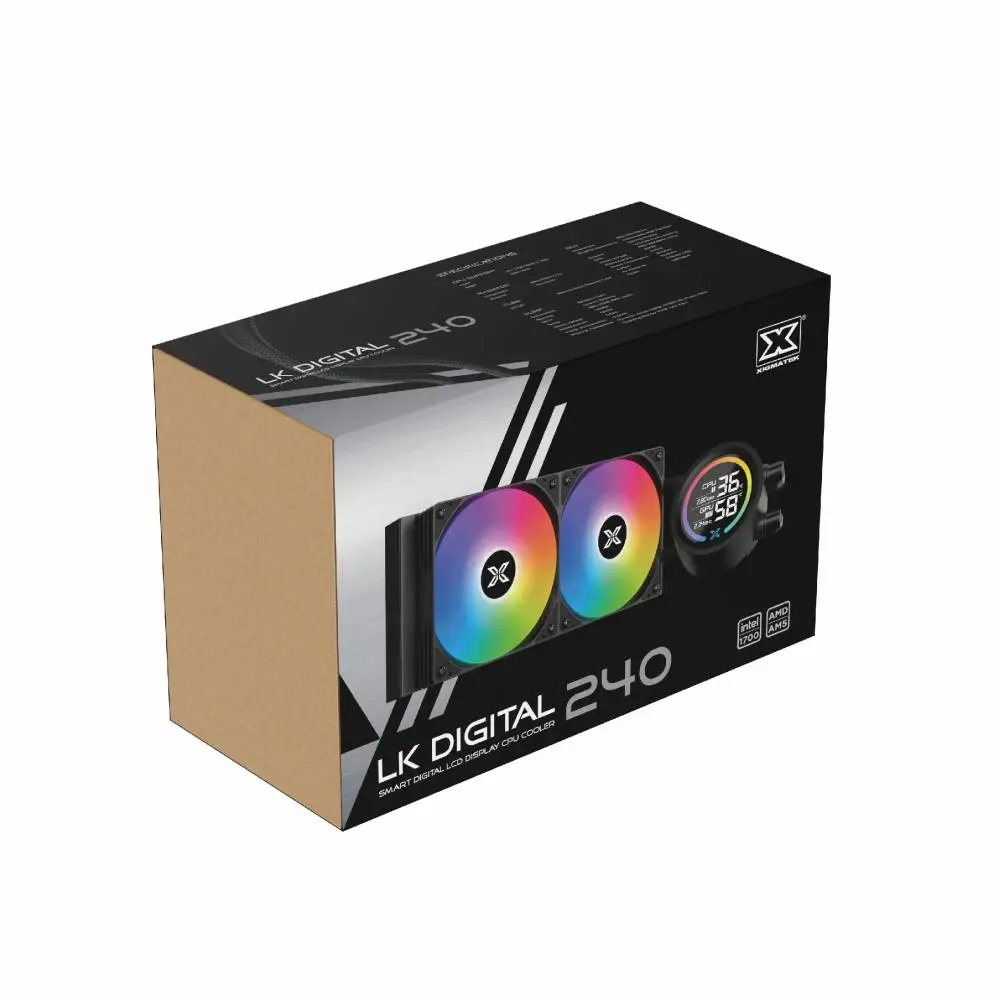 Водно охлаждане Xigmatek LK 240 Digital Water Cooling LED Display A-RGB - EN45929